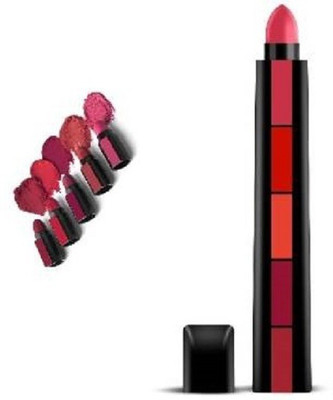 Elecsera 5 in 1 color sensational matte finish lipstick fab matte shades 5 in 1 lipstick for female(Multicolor, 10 g)