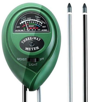 borvia Solar Soil Plant Care New 3 in 1 Water Moisture Hydroponic Plants Soil Sensor PH Light Meter, Acidity Tester Thermo Hydrometer Soil for Garden All-in-One Analog Moisture Measurer(40 mm)