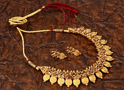 LVA CREATIONS Brass Gold-plated Gold Jewellery Set(Pack of 1)