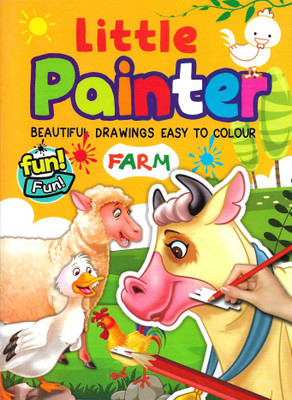 Little Painter Beautiful Drawings Easy To Colour Farm(Paperback, S BOOKS POINT)