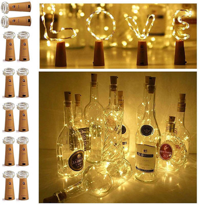 Party Propz 20 LEDs 1.98 m White Steady Bottle Rice Lights(Pack of 12)