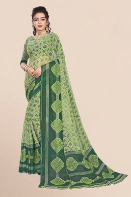 Vimalnath Synthetics Printed Bollywood Georgette Saree(Light Green)