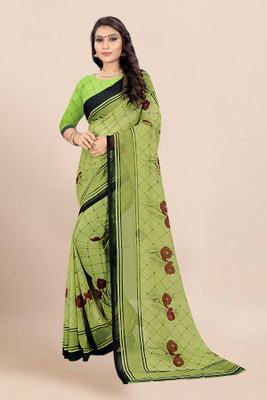 Vimalnath Synthetics Floral Print Bollywood Georgette Saree(Multicolor)
