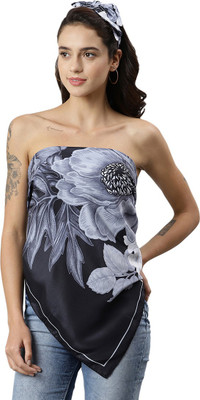 TOSSIDO Floral Print Polyester Women Scarf