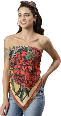 TOSSIDO Floral Print Polyester Women Scarf