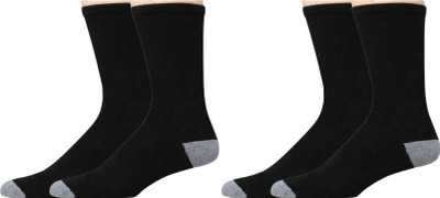 Akeeta Men Solid Mid-Calf/Crew(Pack of 2)