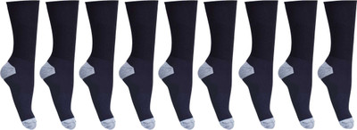 Akeeta Men Solid Mid-Calf/Crew(Pack of 9)