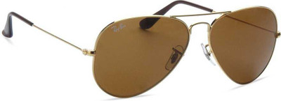 Optic Gallery Aviator Sunglasses(For Men & Women, Brown)