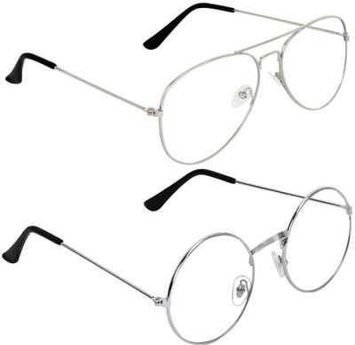 Royalmede Aviator, Round Sunglasses(For Men & Women, Clear, Clear)