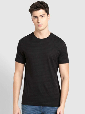 JOCKEY Solid Men Round Neck Black T-Shirt