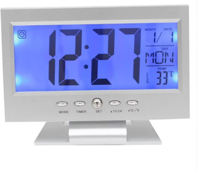 ADITYA TRADERS Digital Silver Clock