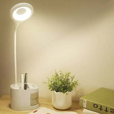 AKR e LED Table Lamp Desk Light Bedside Desk Lamp Bedroom Desk Lamp For Student Reading Night Light Mobile Phone & Pen Holder Study Lamp (60 cm, White) Table Lamp(60 cm, White)