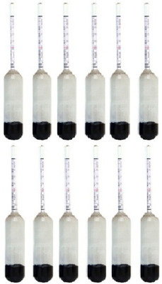GoodsBazaar 12pc Combo Set Milk Purity Tester Milk Testing Kit Check Water In Milk Milk Lactometer Milk Purity Tester Milk Gravity Meter Glass Lactometer To Check Water In Milk Portable Handheld Adulteration Milk Density Hydrometer Lactometer For Milk Testing At Home & Dairy Milk Industry Reusable G