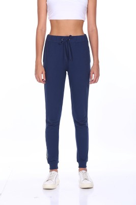 FLYING MACHINE Solid Women Blue Track Pants