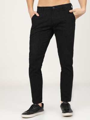 HIGHLANDER Slim Fit Men Black Trousers