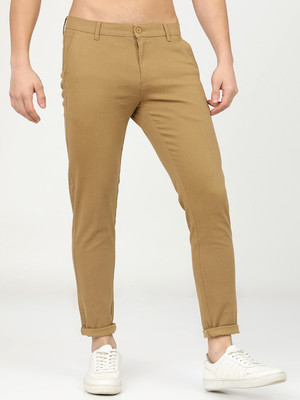 HIGHLANDER Slim Fit Men Beige Trousers