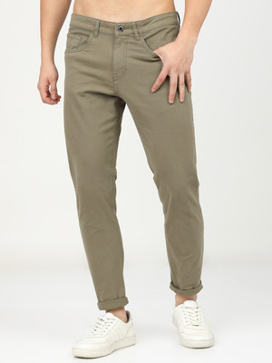 HIGHLANDER Tapered Men Khaki Trousers
