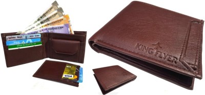KINGFLYER Men Casual Maroon Artificial Leather Wallet(7 Card Slots)