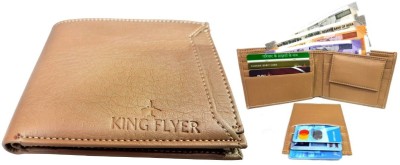 KINGFLYER Men Casual Beige Artificial Leather Wallet(7 Card Slots)