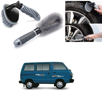 Giinix 2 Pcs Brush Tire Cleaning Brush Wheel Tire Rim Scrub Brush For Maruti Suzuki Omni 2 Wheel Tire Cleaner(Pack of 2)