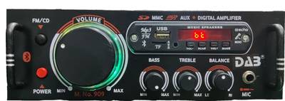 DAB Amplifier 4440 Double IC 3Amphere LED 160 W AV Control Amplifier  (Black)