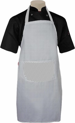 Cotonex Cotton Chef's Apron - Medium(Silver, Pack of 4)