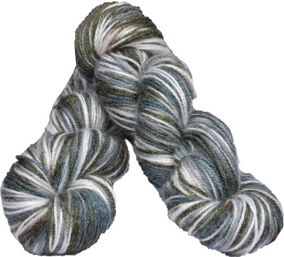 KNIT KING Mircorangoli Multi Grey (300 gm) Wool Hank Hand knitting wool / Art Craft soft fingering crochet hook yarn, needle knitting yarn thread dyed