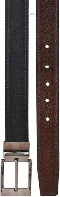 USL Men Casual, Formal, Party, Evening Black Texas Leatherite Reversible Belt