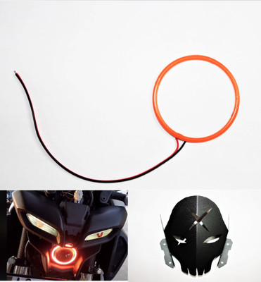 acube mart mt 15 CNC short skull visor + MT ring light 60mm Red Bike Headlight Visor