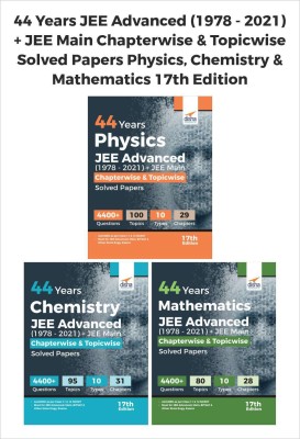 44 Years Jee Advanced (1978 - 2021) + Jee Main Chapterwise & Topicwise Solved Papers Physics, Chemistry & Mathematics(English, Paperback, unknown)