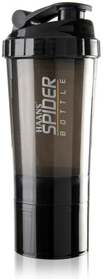 HAANS 500 ml Plastic Shaker(Pack of 1, Black)
