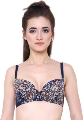 Zylum Fashion Seemles Padded Push Up Bra Women Push-up Lightly Padded Bra(Blue)