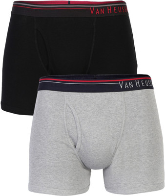 VAN HEUSEN Men Men Multicolour Pack of 2 Solid Antibacterial Colour Fresh Boxer Briefs Brief