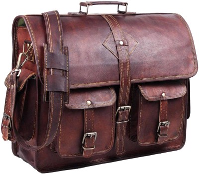 Mahetri Retro Brown Large Briefcase - For Men & Women(Brown)