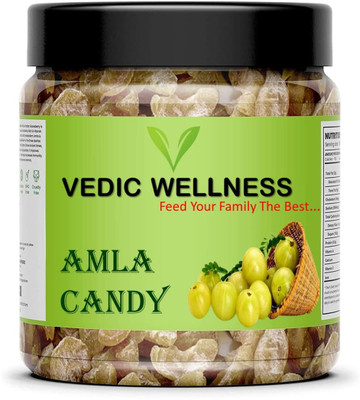 Vedik Wellness Sweet Amla Candy 300 gm Jar Pack / Amla Candy / Dry Amla Candy / Indian Gooseberries - (300 gm Jar) Amla Sour Candy Amla Sour Candy(300 g)