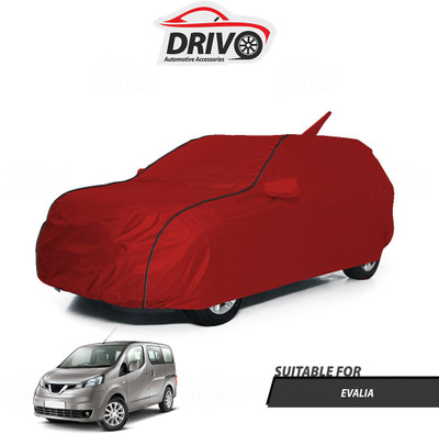 Drivo Car Cover For Nissan Evalia (Without Mirror Pockets)(Red)