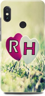 JUGGA Back Cover for Redmi Note 5 Pro R LOVES H NAME,R NAME, H LETTER, ALPHABET,R LOVE H NAME(Green, Hard Case, Pack of: 1)