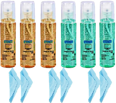 CORSOR Liquid Cleaning Gel with Cloth to Clean Mobile/Laptop Screen Pack of 6 for Computers, Laptops, Mobiles(CG-600)