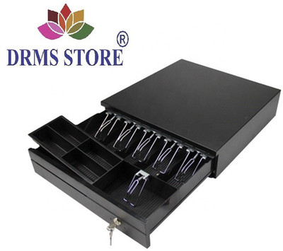 DRMS STORE 10 Compartments metal cash drawer(Black)