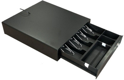 Security Store 7 Compartments Metal Cash Drawer(Black)
