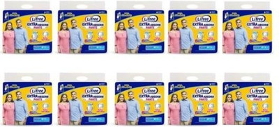 LIFREE Adult Pants Medium (Pack Of 10) Adult Diapers - M(100 Pieces)