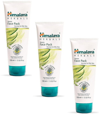 HIMALAYA Purifying Neem Pack Deep Cleanses & Purifies For Clear, Problem-Free Skin Each Pack of 3(300 g)