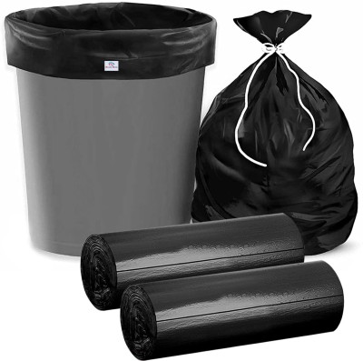 Heart Home Small 60 Garbage Bags/Dustbin Bags, 17x19 Inches (Black)-HS41HEARTH24003 Small 25 L Garbage Bag  Pack Of 60(60Bag )