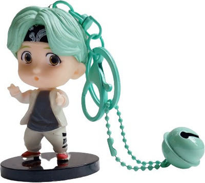 DSR TINY TAN BTS-BT21-White-Suga Keychains PVC Keychain Action Figures Toys keychains+Standee Key Chain