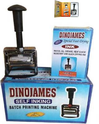 dinojames Batch Coding Machine -3mm Heavy Duty Label Stamping Machine(Semi Automatic)
