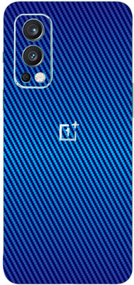 TJ CREATION OnePlus Nord 2 5G Mobile Skin(Ultra Super Carbon Fiber Blue Skin With High Matte Finish.)