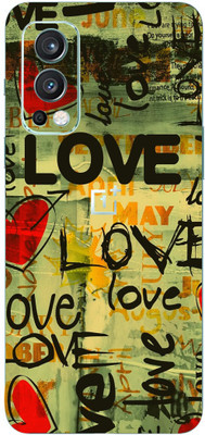 TJ CREATION OnePlus Nord 2 5G Mobile Skin(Ultra Super Love Text Skin With High Mattte Finish.)