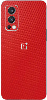 BUGGU OnePlus Nord 2, oneplus nord 2 Mobile Skin(Ultra Super Red Carbon Fiber Skin With High Matte Finish., Mobile Skin (Back+Side+Camera))