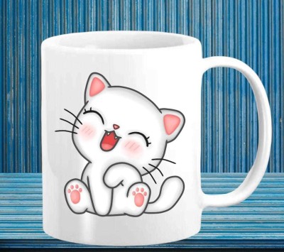 Sunshine Activities Ceramic Personalized - 1 Piece, White, 325 ml Ceramic Coffee Mug(330 ml)