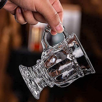 ZANKRUT Glass Rajwadi tea cup 6pc(White, Cup Set)